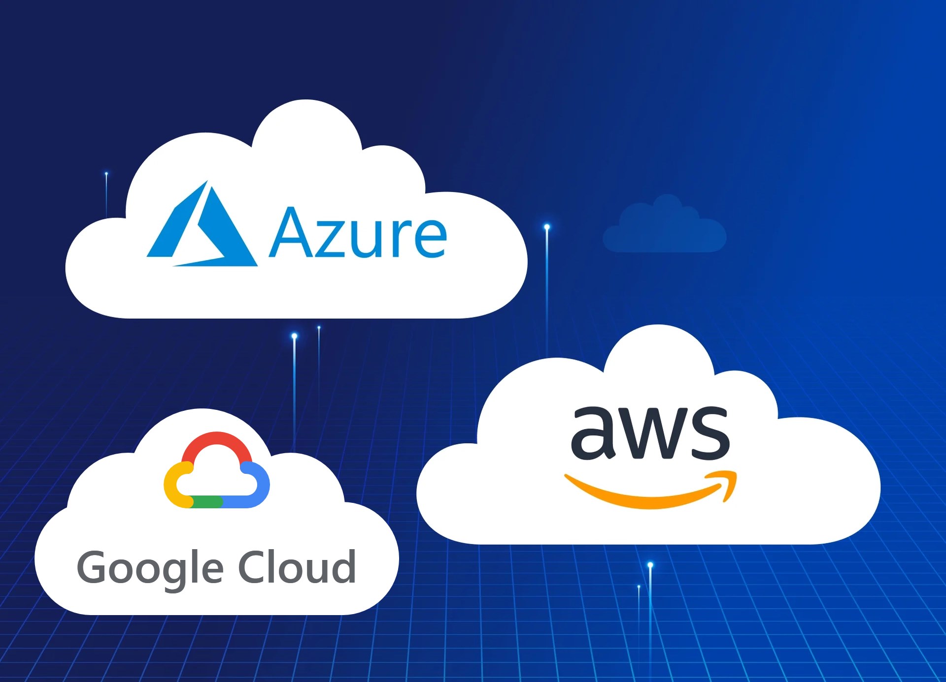Microsoft Azure, AWS and Google Cloud